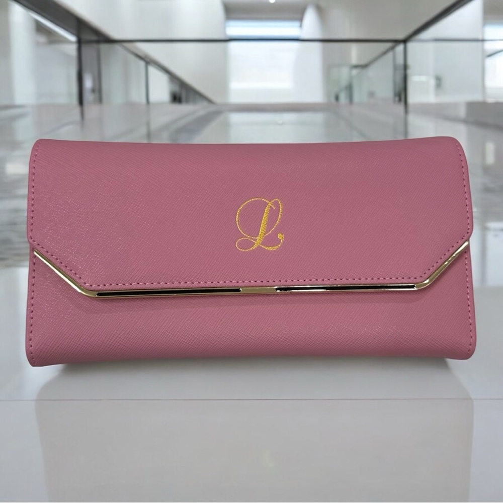 Women Wallet Genuine Leather Large Capacity with GPS and RFID Blocking (PINK)
